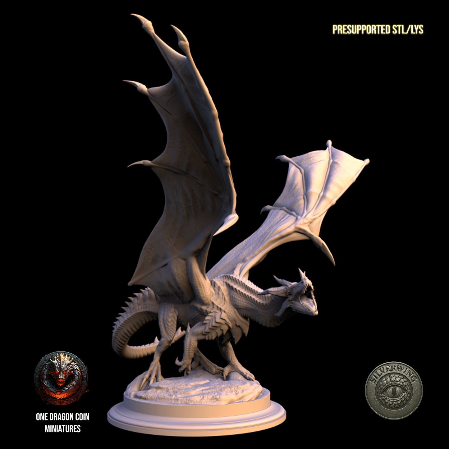 One Dragon Coin - Silverwing - DnD/TTRPG Figure/Miniature