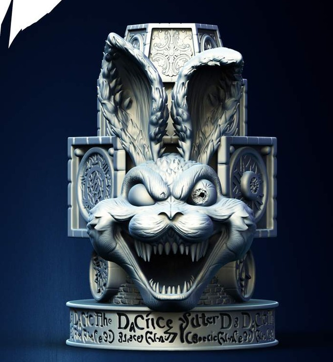 Slope3D - Bunny (Cyclops) Dice Tower - DnD/TTRPG/Roleplaying/Wargames