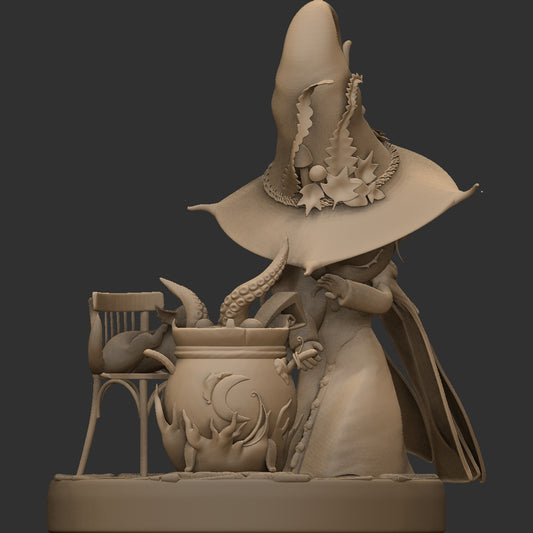 AliceFo - Chibi Monsters - Witch #1 - DnD/TTRPG Figure/Miniature