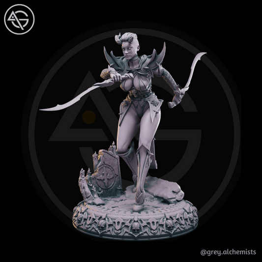 Grey Alchemists - Tiefling Assassin - 32mm/75mm DnD/Pathfinder/TTRPG Figure
