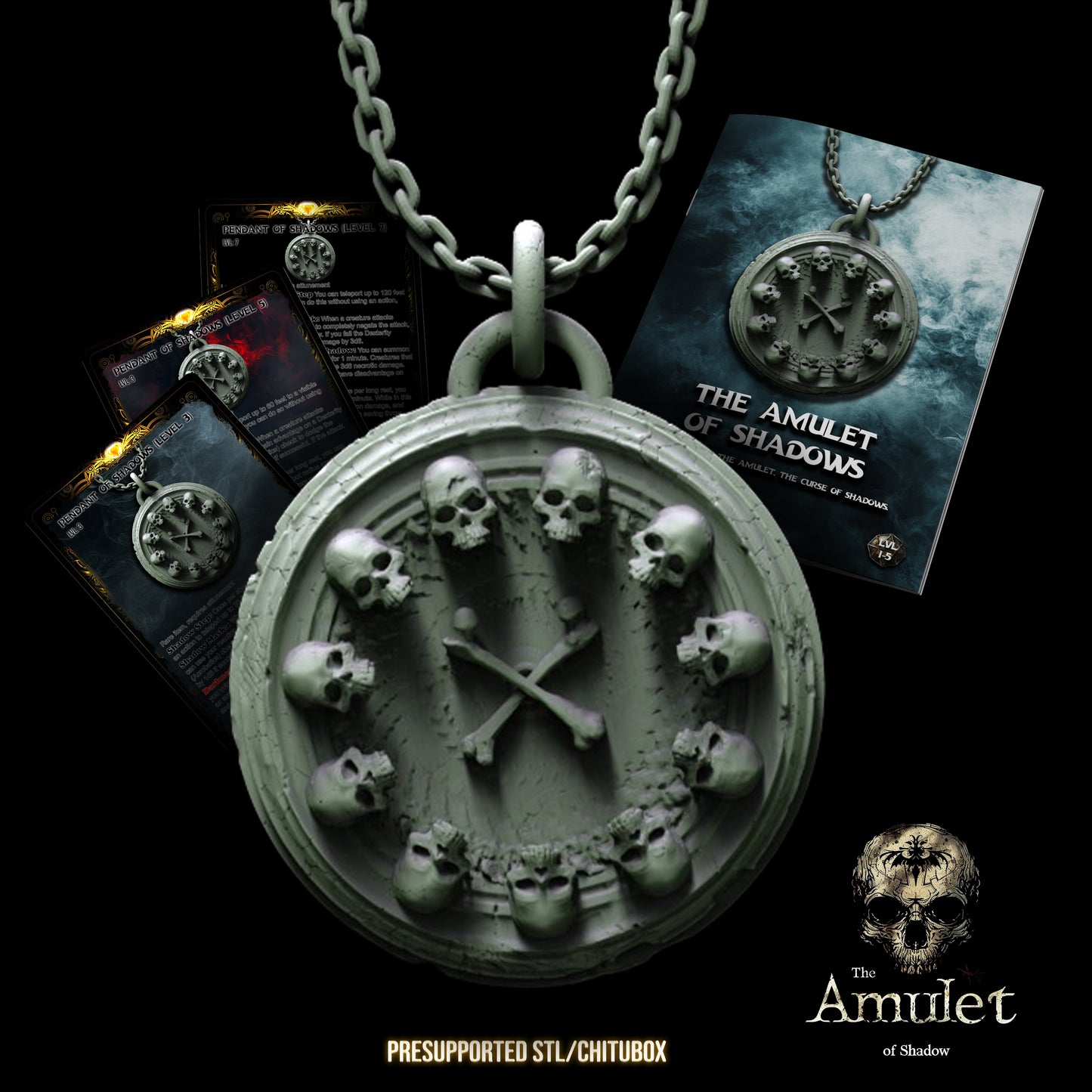 One Dragon Coin - Props - Necklace of Shadow - DnD/TTRPG Figure/Miniature