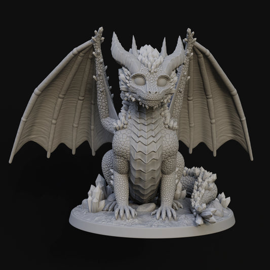 JS 3D Designs - Crystal Dragon - DnD/TTRPG Figure/Miniature