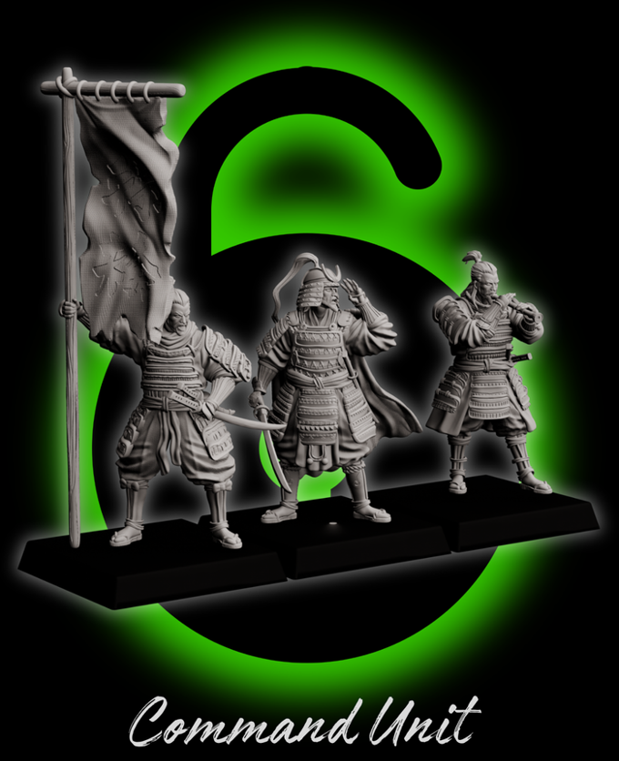 Forged Path - Tokugawa Bushido - Command Unit - DnD/Pathfinder/TTRPG Figure