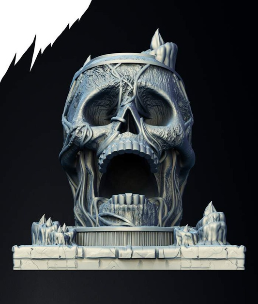 Slope3D - Ancient Skull (Vine) Dice Tower - DnD/TTRPG/Roleplaying/Wargames