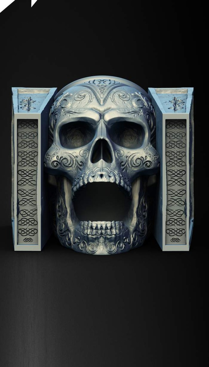 Slope3D - Royal Skull (Pillars) Dice Tower - DnD/TTRPG/Roleplaying/Wargames