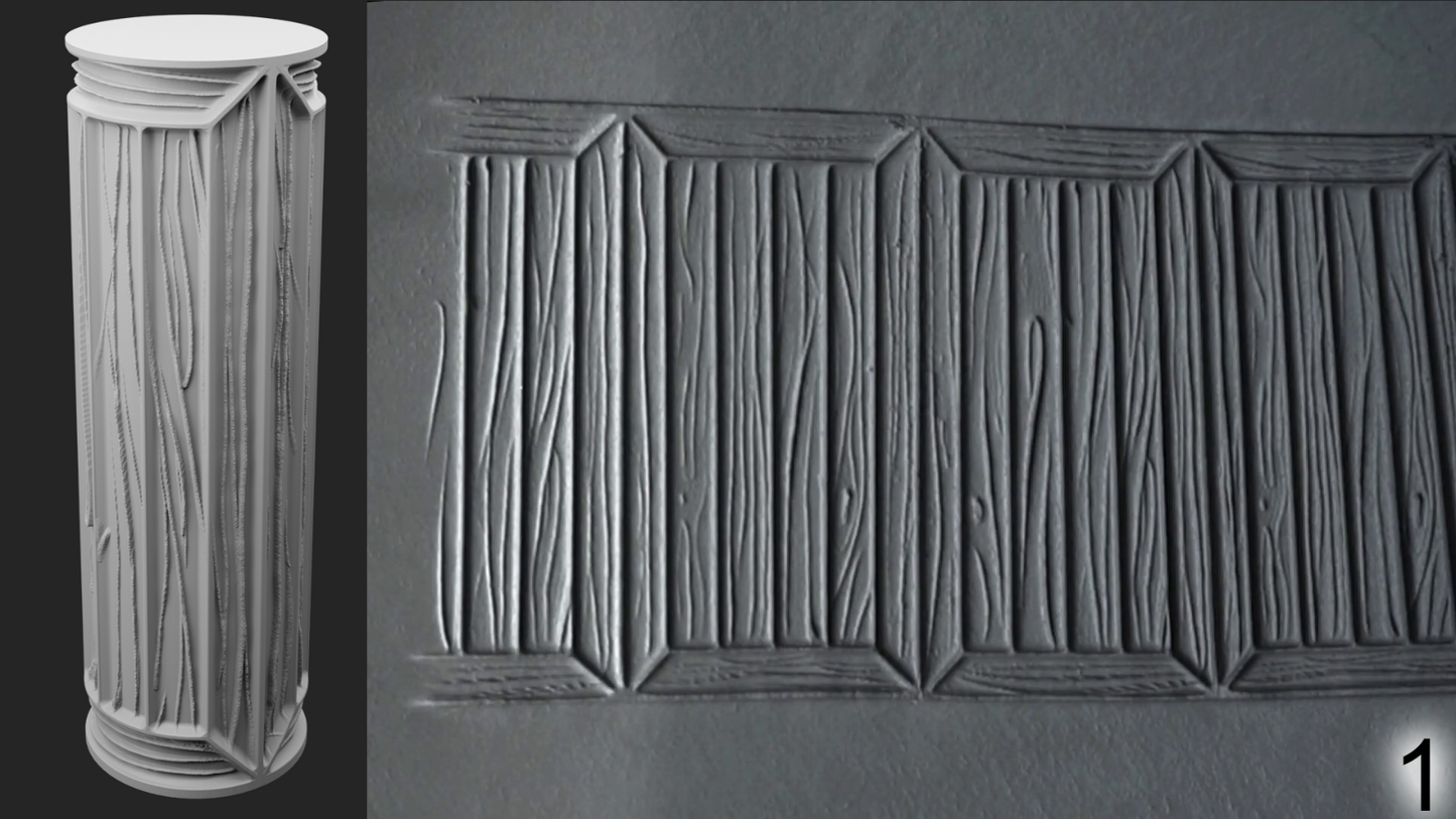 Jorrit - Texture Rollers #06 - Clay Roller for Scenery/TTRPG/Pottery Embossing