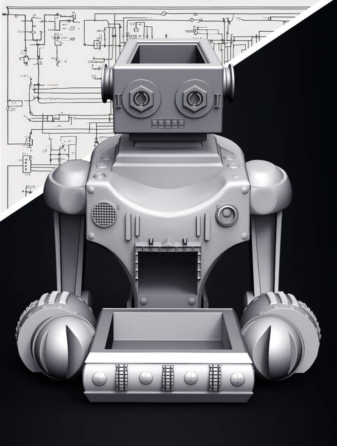 Slope3D - Robot (BoxytronC) Dice Tower - DnD/TTRPG/Roleplaying/Wargames