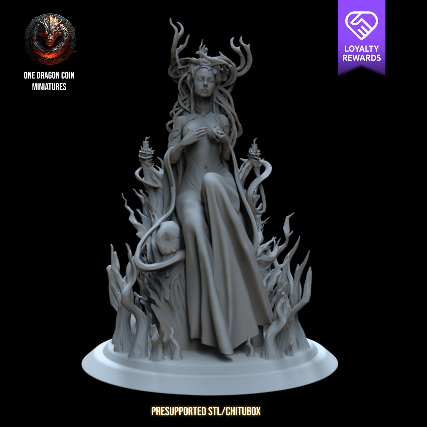 One Dragon Coin - Candle Queen - 75mm Pin Up/Figure/Model/Diorama