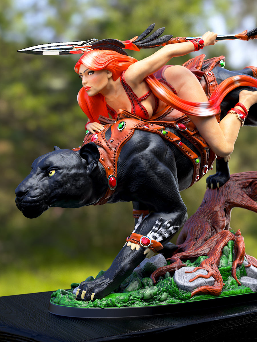 Printomancer - Dahlia: Panther Rider - 1/12 200mm Pin Up/Figure/Model/Diorama