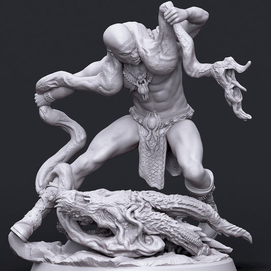 Printomancer - Boneflesh Warrior Vs Spirit - 32/75mm Pin Up/Figure/Model/Diorama