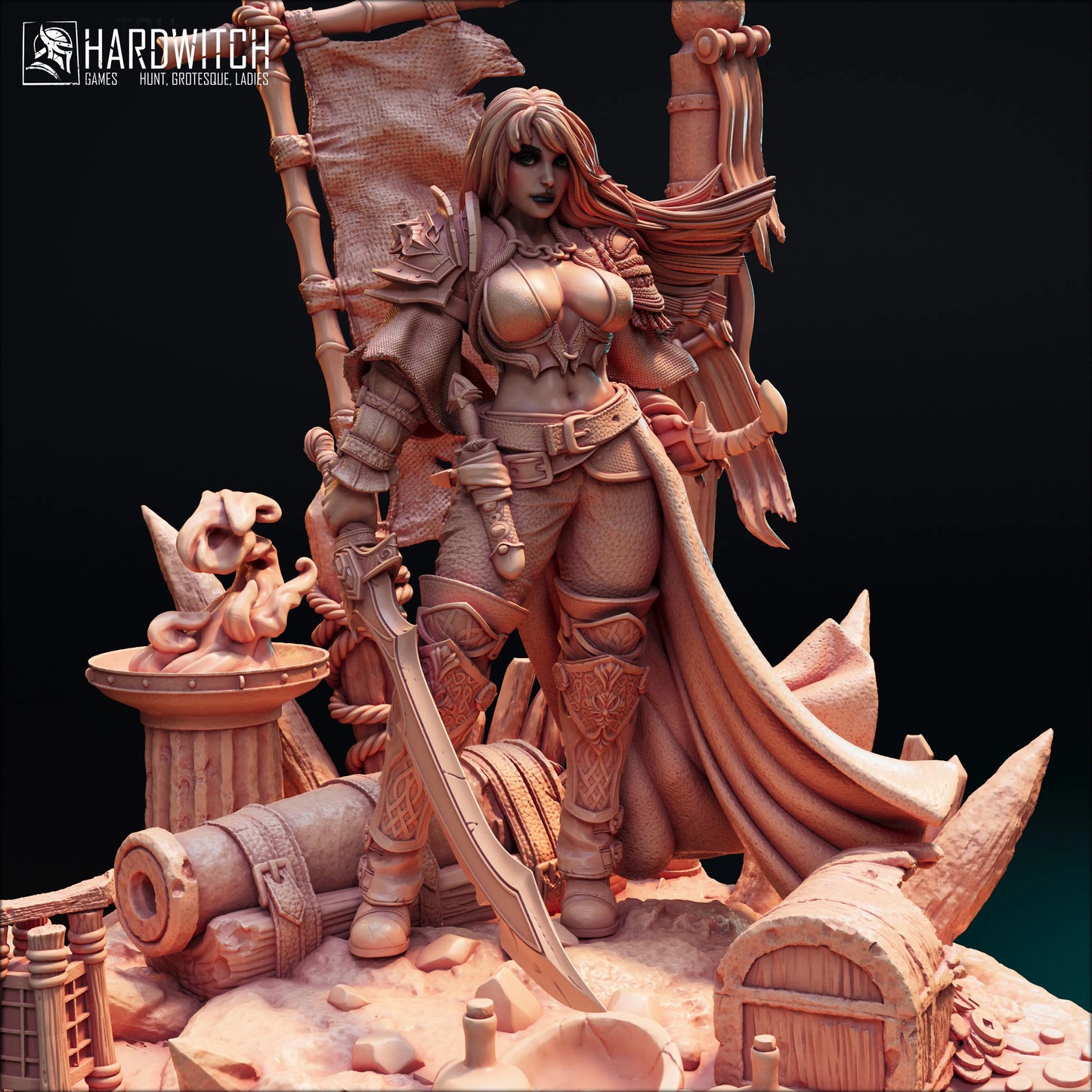HardWitch Games - Violet Gorme - 75mm Pin Up/Figure/Model/Diorama