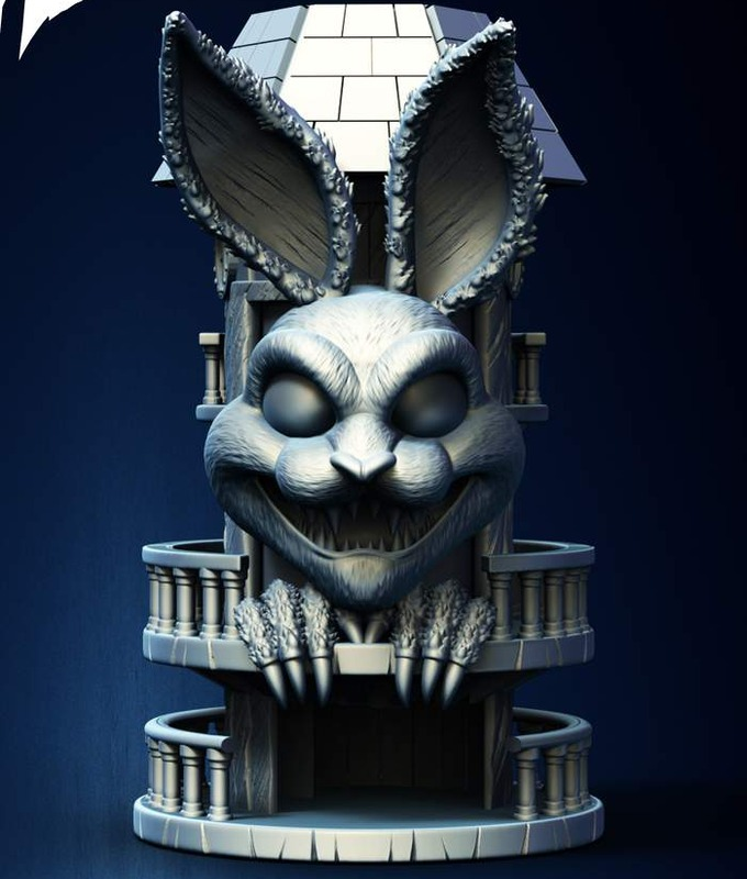 Slope3D - Bunny (Mischief) Dice Tower - DnD/TTRPG/Roleplaying/Wargames