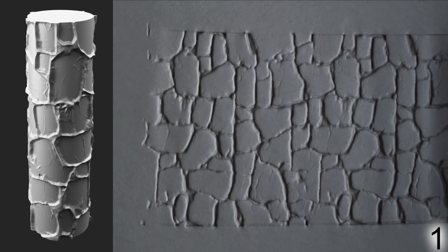 Jorrit - Texture Rollers #07 - Clay Roller for Scenery/TTRPG/Pottery Embossing