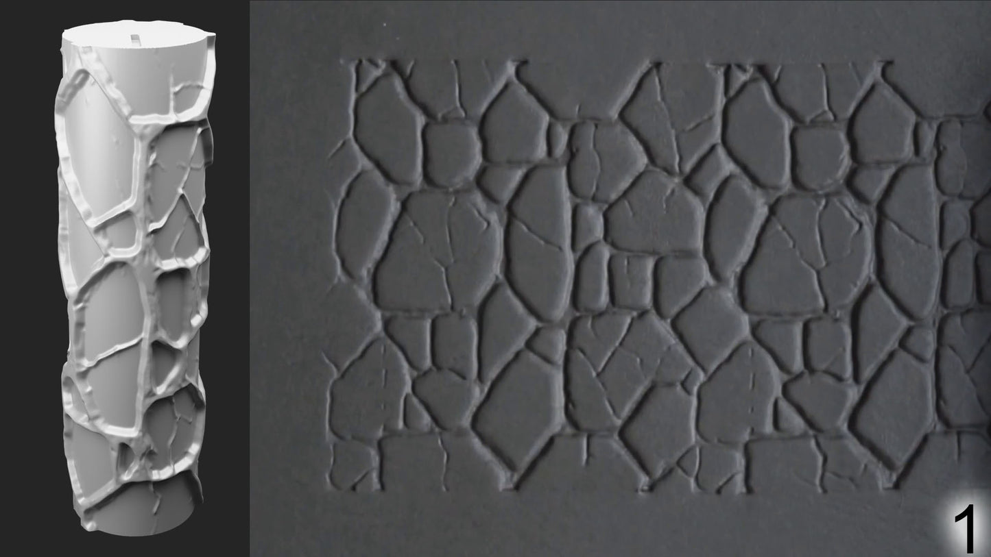 Jorrit - Texture Rollers #11 - Clay Roller for Scenery/TTRPG/Pottery Embossing