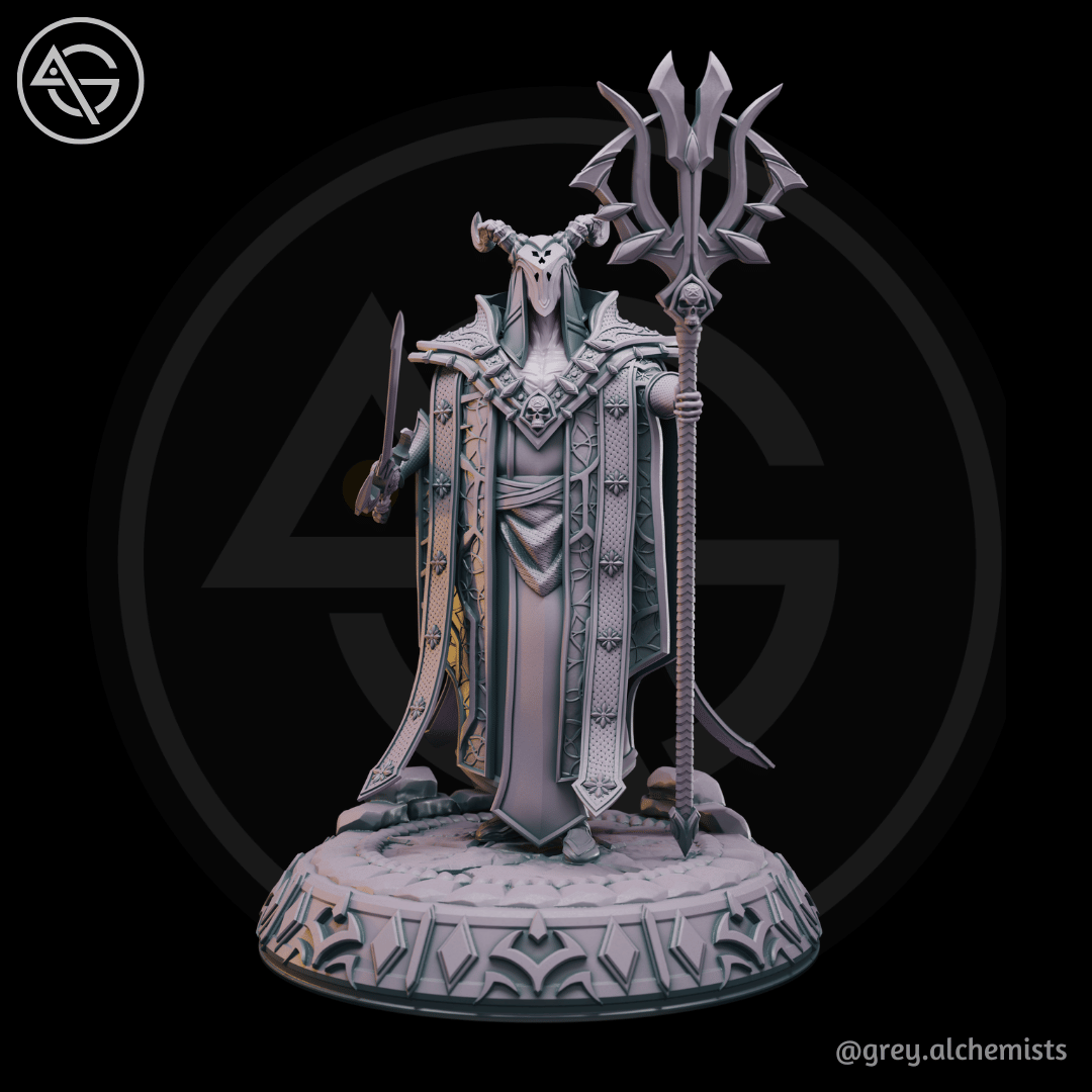 Grey Alchemists - Tiefling Warlock - 32mm/75mm DnD/Pathfinder/TTRPG Figure
