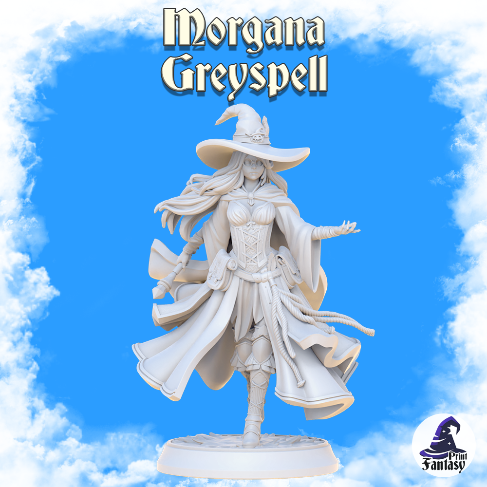 Print Fantasy - Chaos & Order - Morgana Greyspell - 75mm Pin Up/Figure/Model/Diorama
