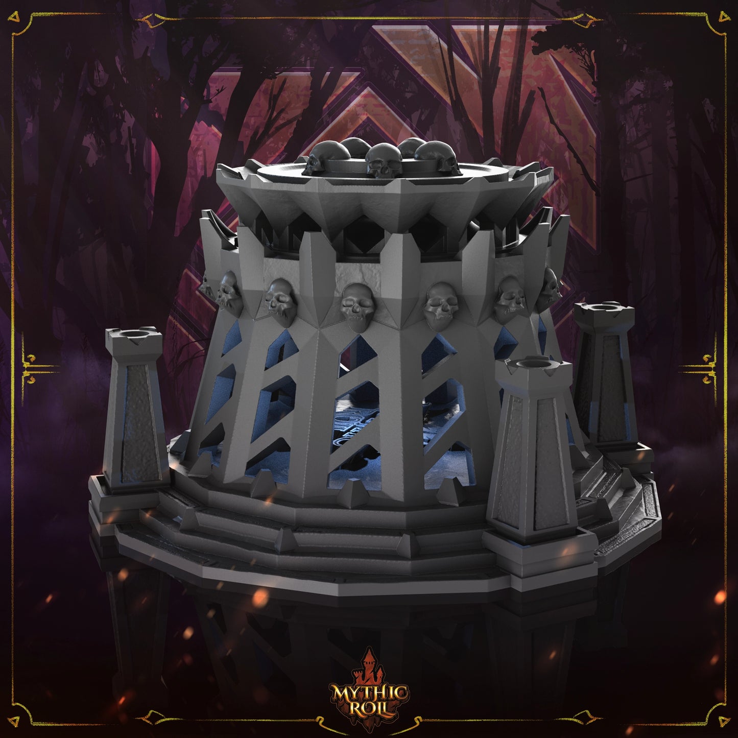 Mythic Roll - Dice Box/Case - Mausoleum - DnD/Pathfinder/TTRPG