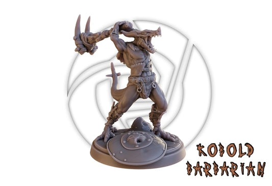 Vortex Studios - Rage of Kobolds - Barbarian - DnD/TTRPG Figure/Miniature