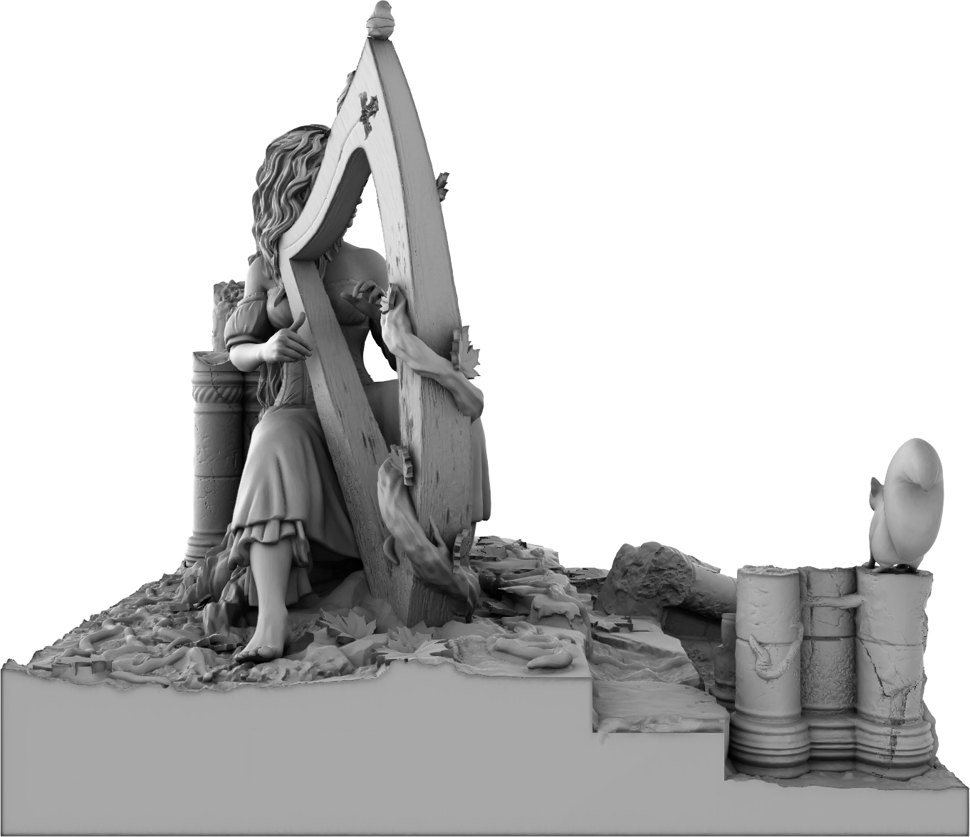 Amra 3D Art - Seasons - Autumn - 75mm Pin Up/Figure/Model/Diorama - Helios3DPrinting