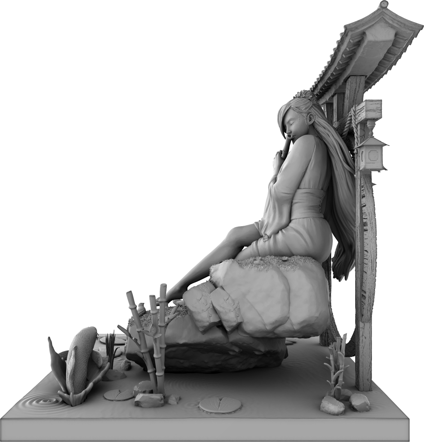 Amra 3D Art - Seasons - Spring - 75mm Pin Up/Figure/Model/Diorama - Helios3DPrinting