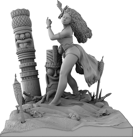 Amra 3D Art - Seasons - Summer - 75mm Pin Up/Figure/Model/Diorama - Helios3DPrinting