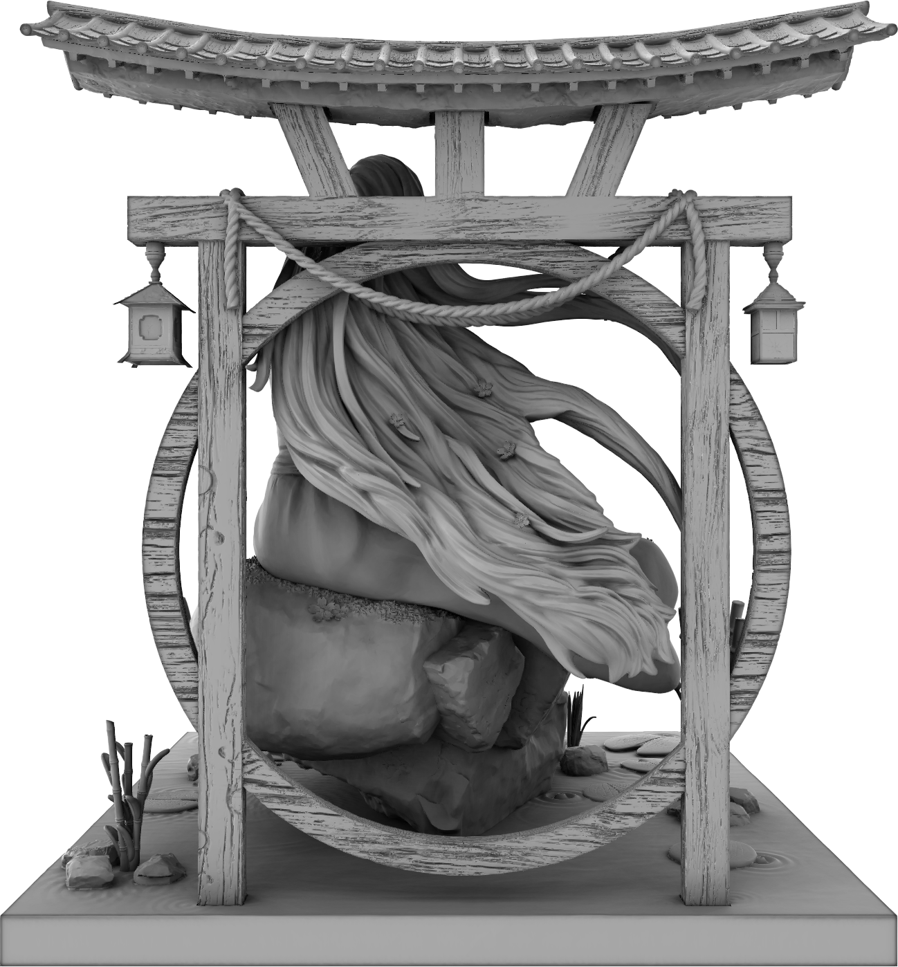 Amra 3D Art - Seasons - Spring - 75mm Pin Up/Figure/Model/Diorama - Helios3DPrinting