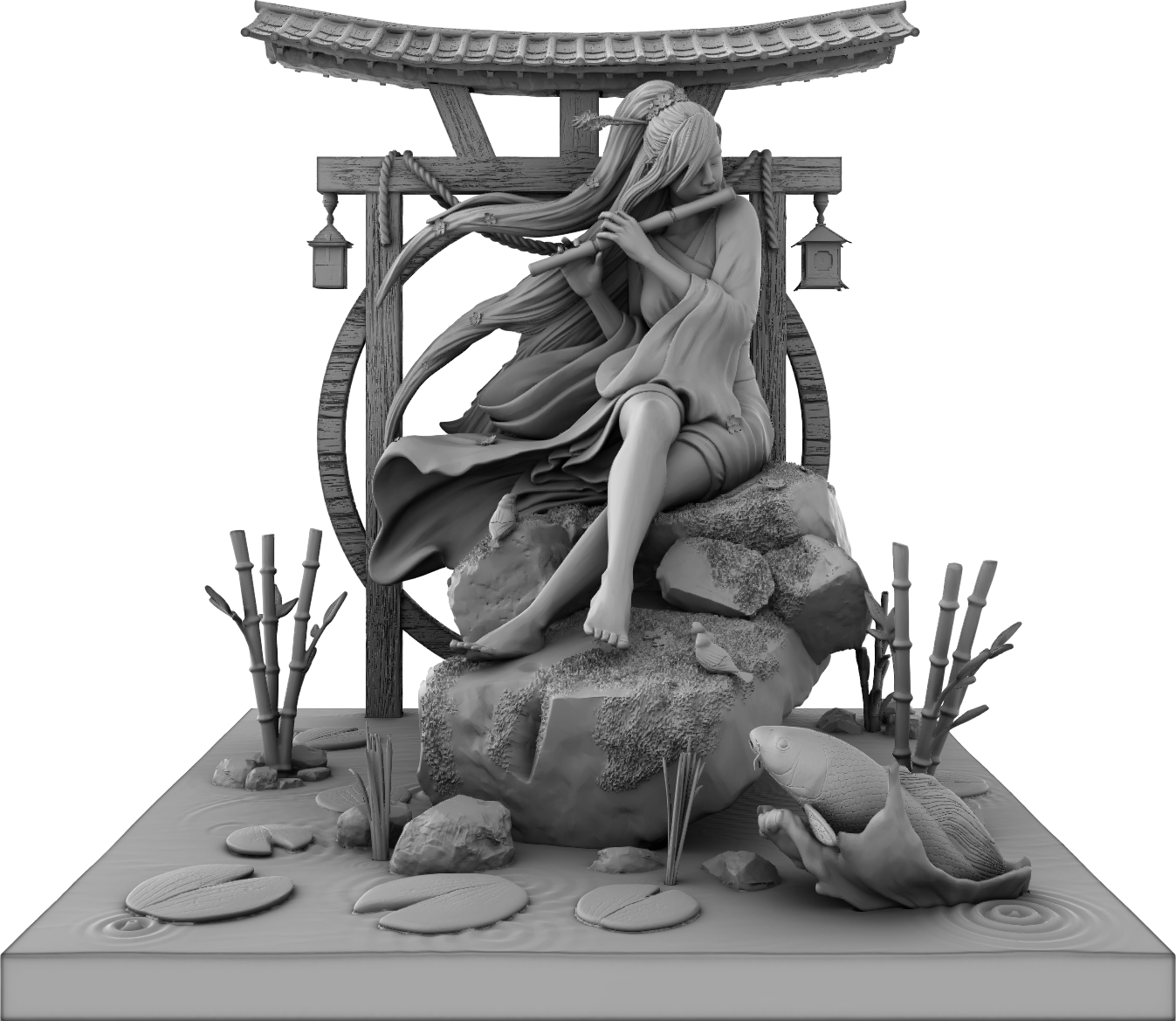 Amra 3D Art - Seasons - Spring - 75mm Pin Up/Figure/Model/Diorama - Helios3DPrinting