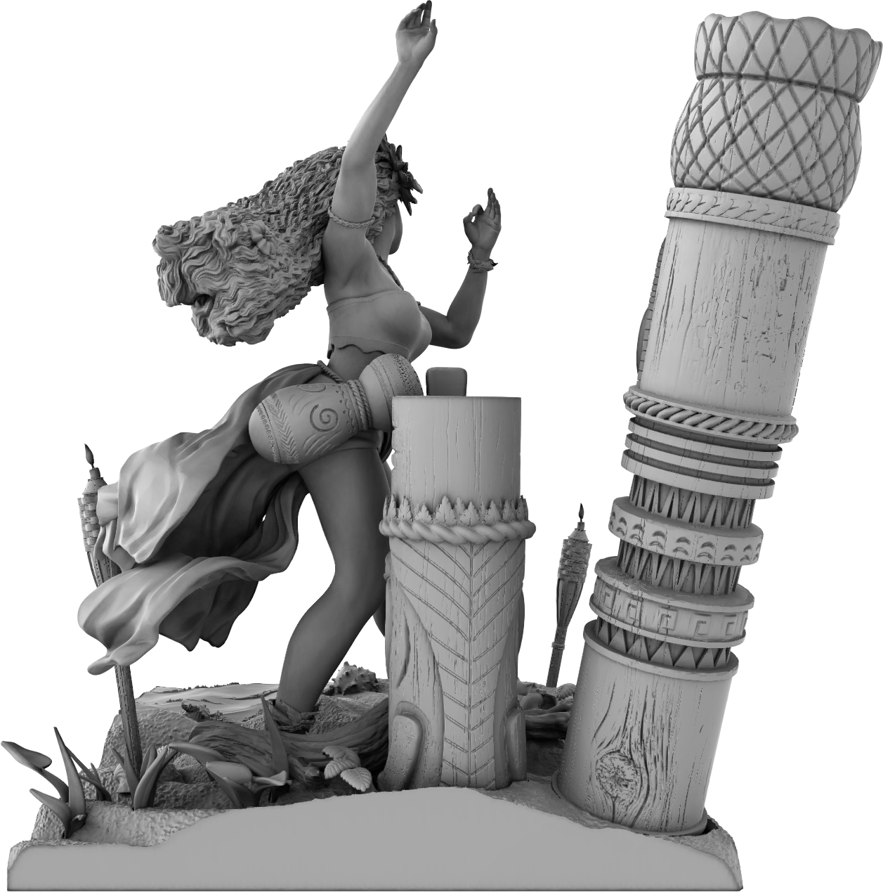 Amra 3D Art - Seasons - Summer - 75mm Pin Up/Figure/Model/Diorama - Helios3DPrinting
