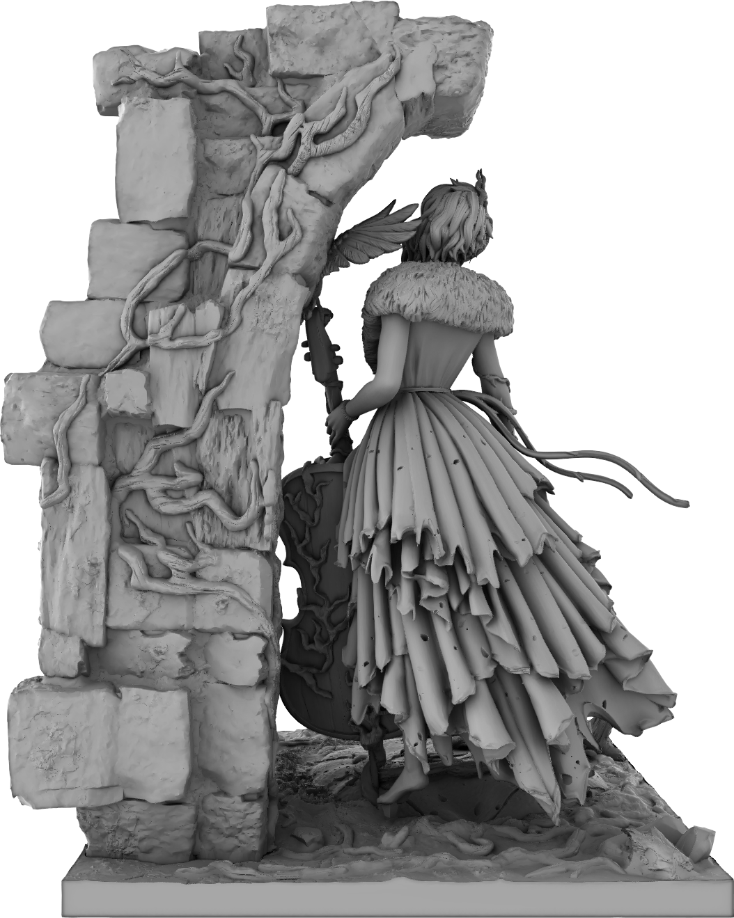 Amra 3D Art - Seasons - Winter - 75mm Pin Up/Figure/Model/Diorama - Helios3DPrinting