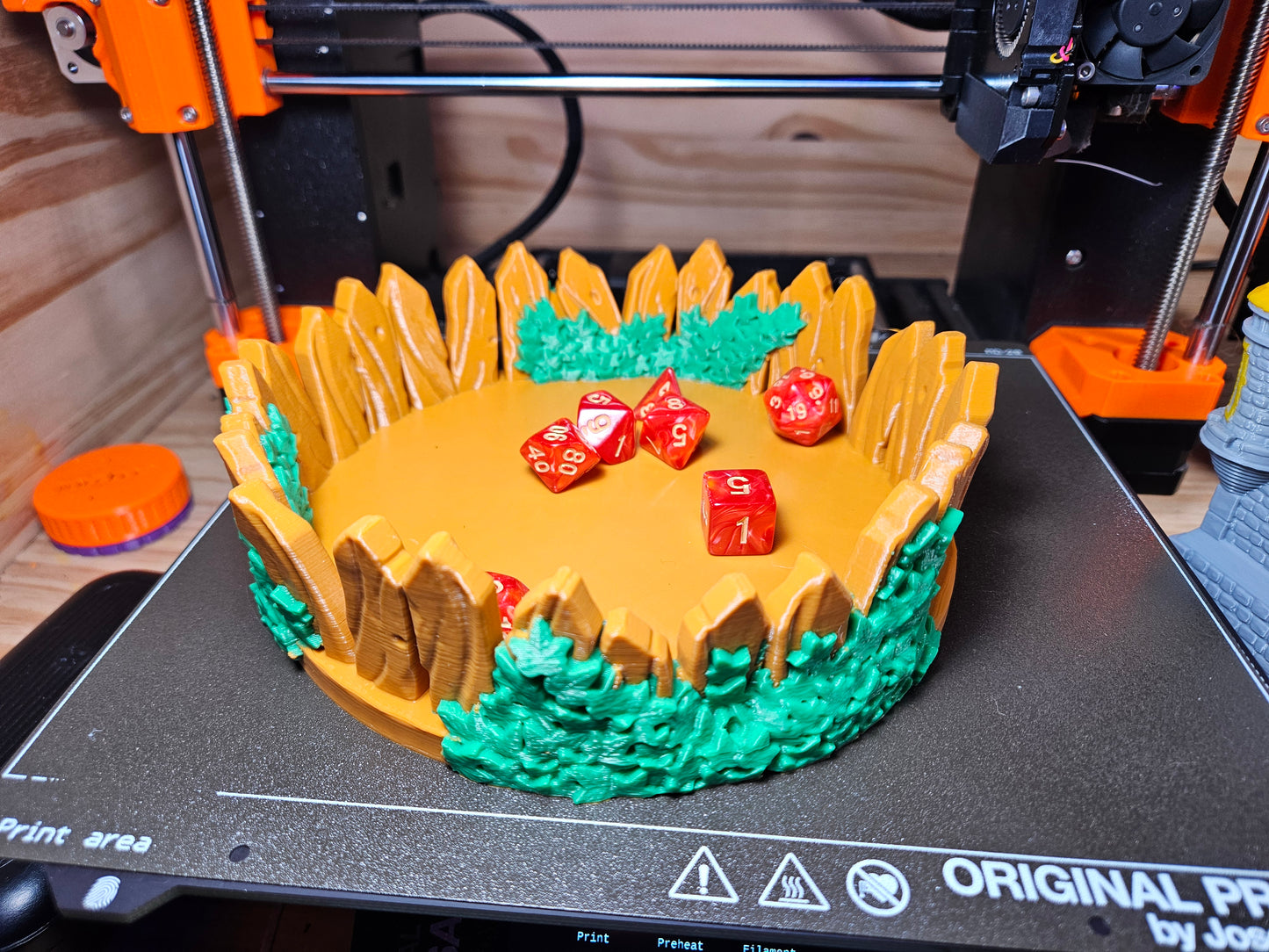 Fantasy3DTabletop - Palisade Dice Tray #2 - DnD/TTRPG/Roleplaying/Wargames