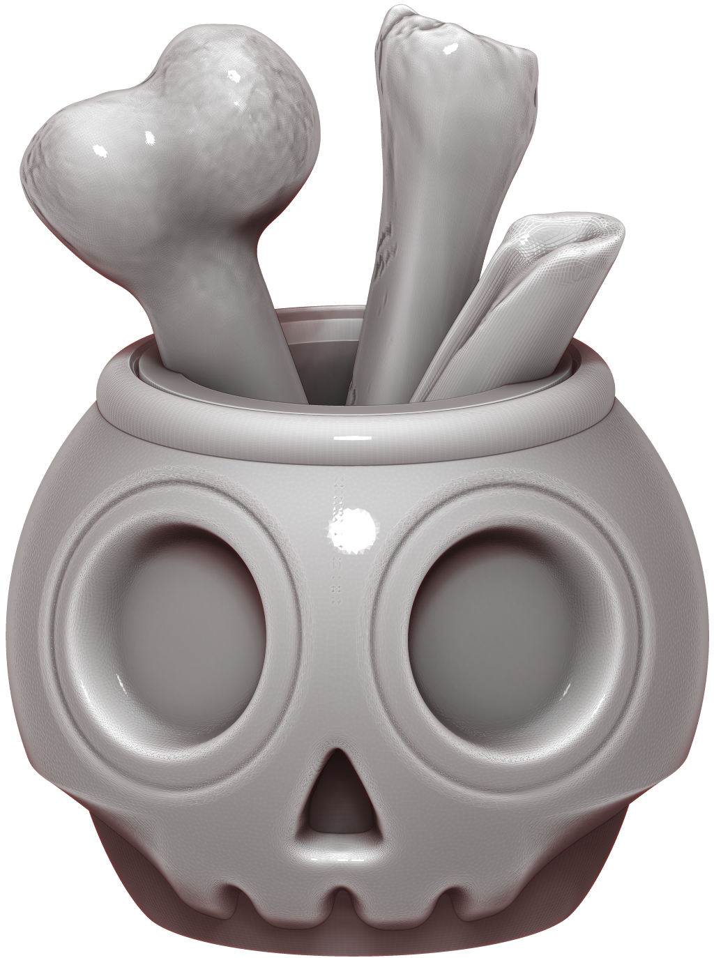 Ars Moriendi - Tiny Potions Dice Holder - Skull - DnD/TTRPG/Roleplaying/Wargames - Helios3DPrinting