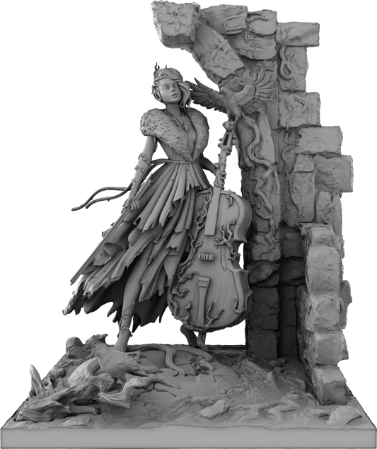 Amra 3D Art - Seasons - Winter - 75mm Pin Up/Figure/Model/Diorama - Helios3DPrinting