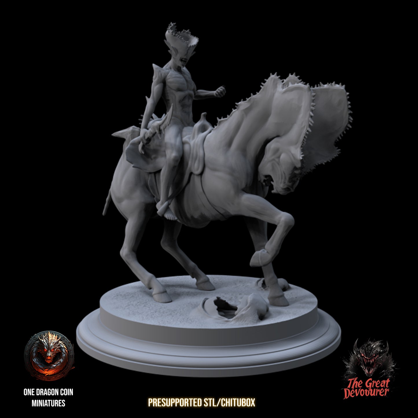 One Dragon Coin - Devouring Demon Cavalry - DnD/TTRPG Figure/Miniature