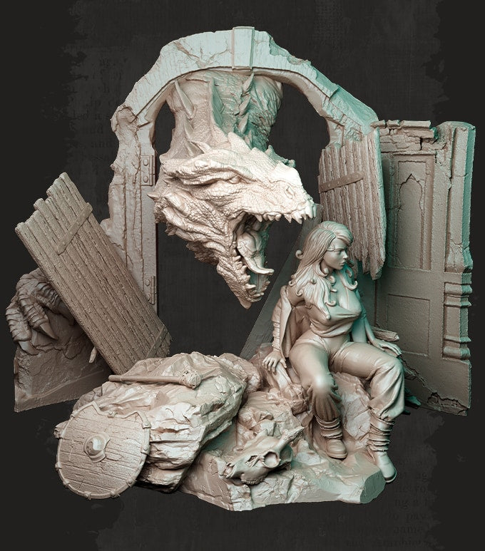 Nocturna - Dragon´s Lair - 40/80mm Pin Up/Figure/Model/Diorama