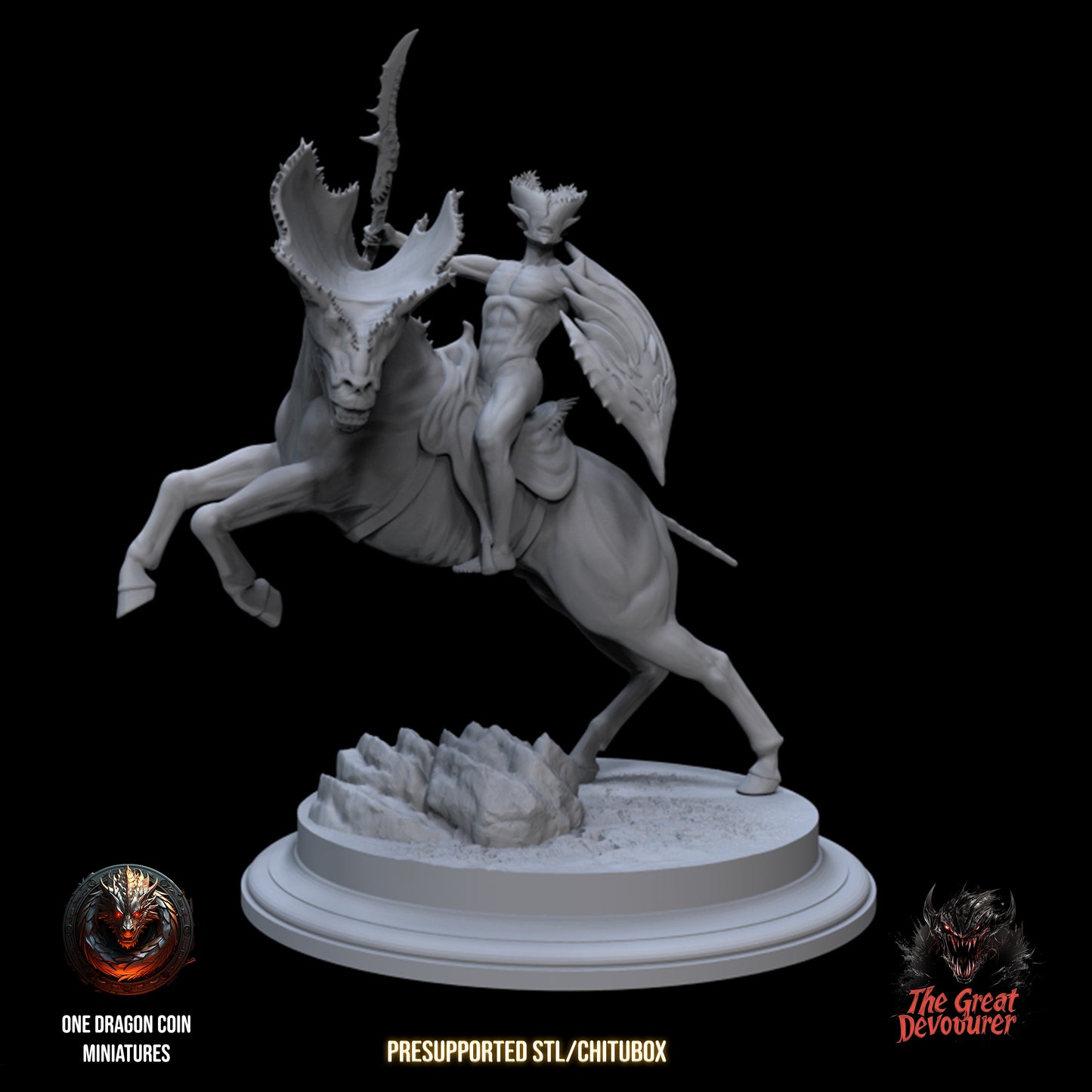 One Dragon Coin - Devouring Demon Cavalry - DnD/TTRPG Figure/Miniature