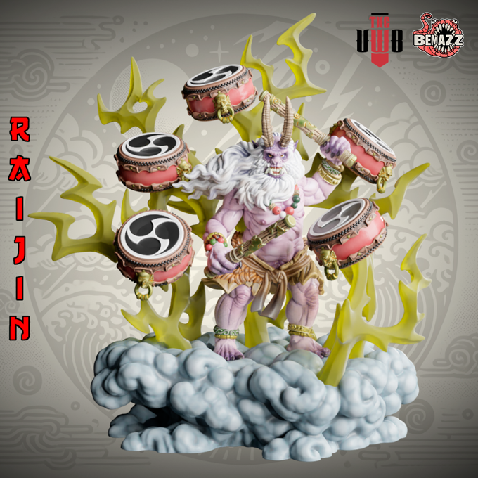Bemazz Miniatures - Japanese Gods Vol.1 - Raijin - 75/120mm Pin Up/Figure/Model/Diorama