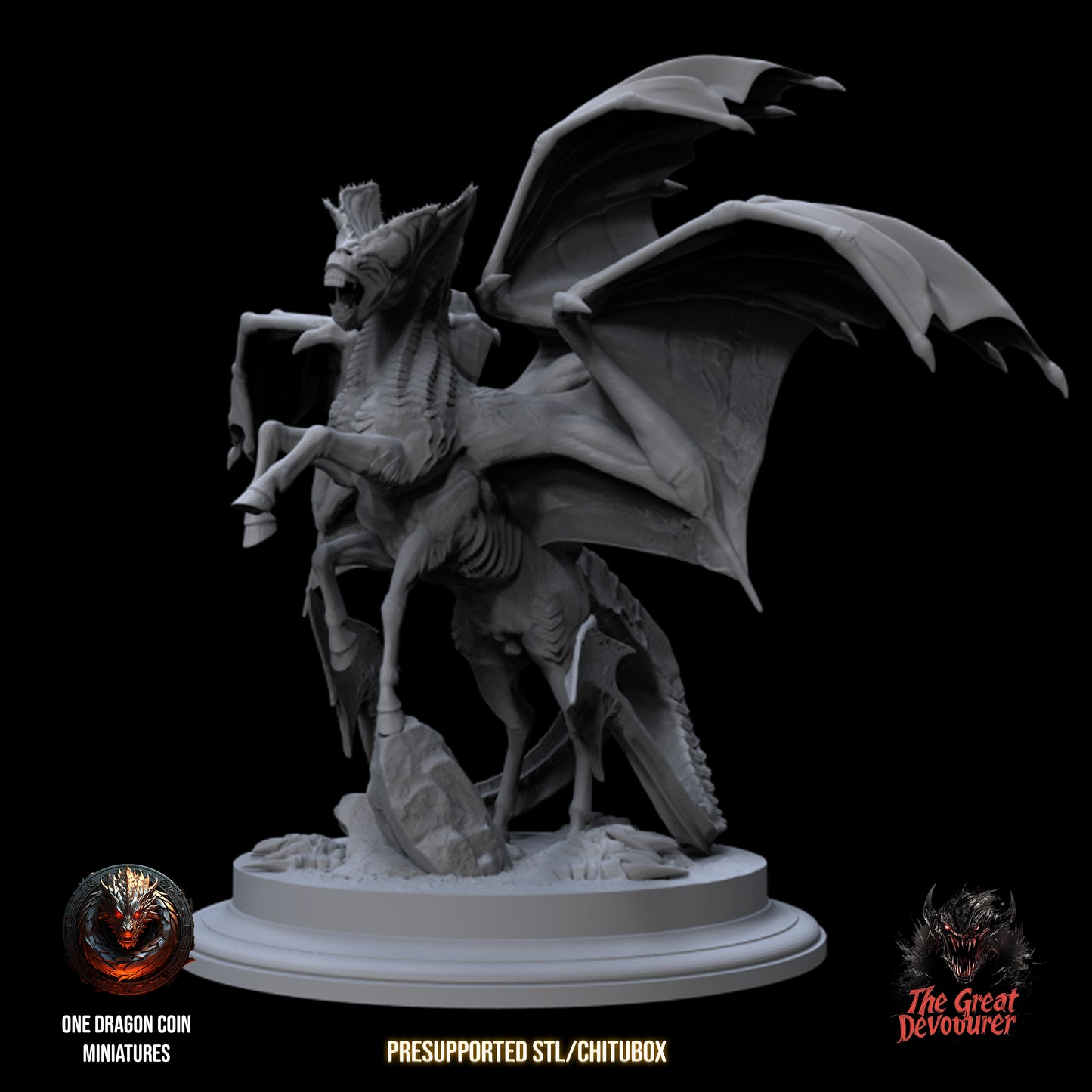 One Dragon Coin - Winged Nightmare - DnD/TTRPG Figure/Miniature