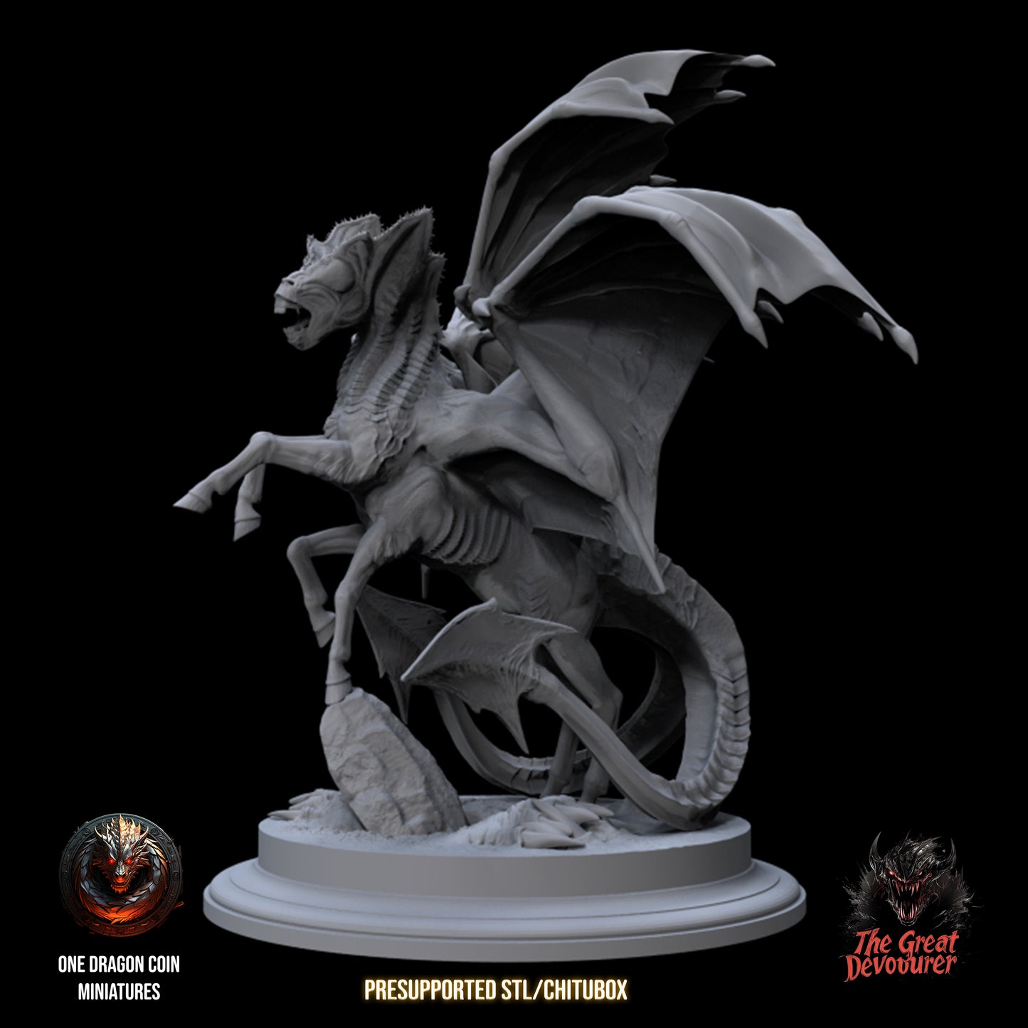 One Dragon Coin - Winged Nightmare - DnD/TTRPG Figure/Miniature