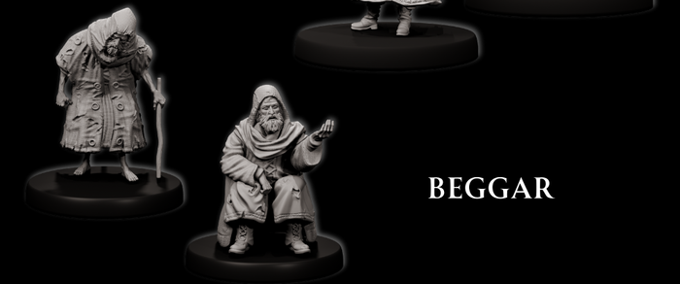 Forged Path - Willowbrook Underworld - Beggar - DnD/TTRPG Figure/Miniature