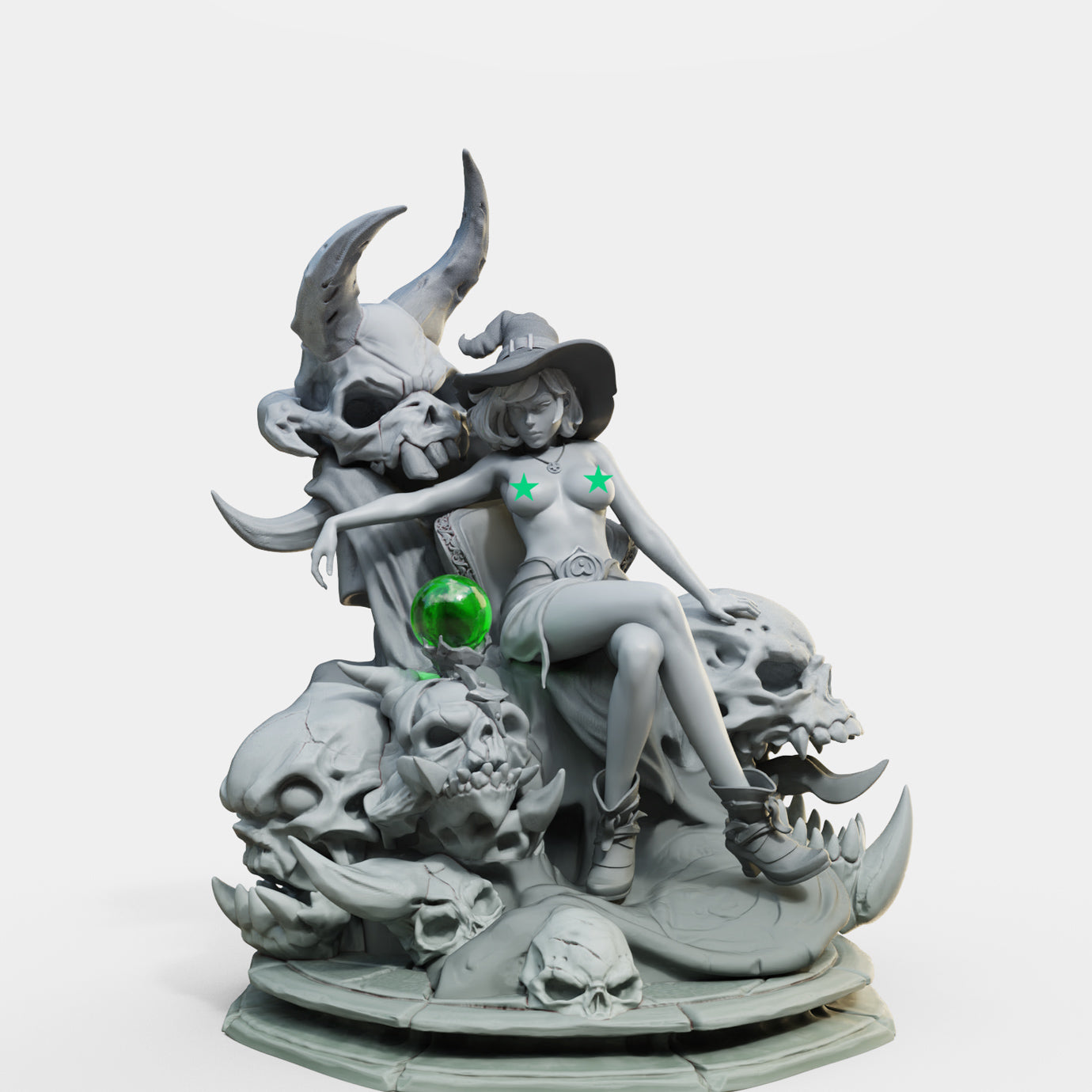 Female Miniatures - Bloodbound Witches - Valeria - 32/75/120mm Pin Up/Figure/Figurine/Diorama - Helios3DPrinting