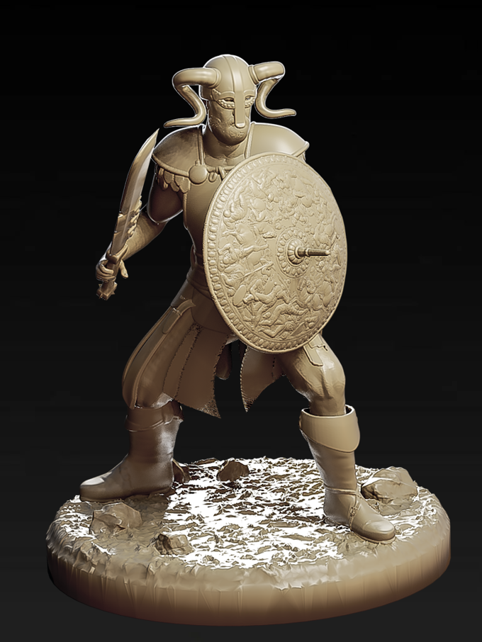 Klaus - Human Fighter #1 - 32/75mm DnD/TTRPG Figure/Miniature - Helios3DPrinting