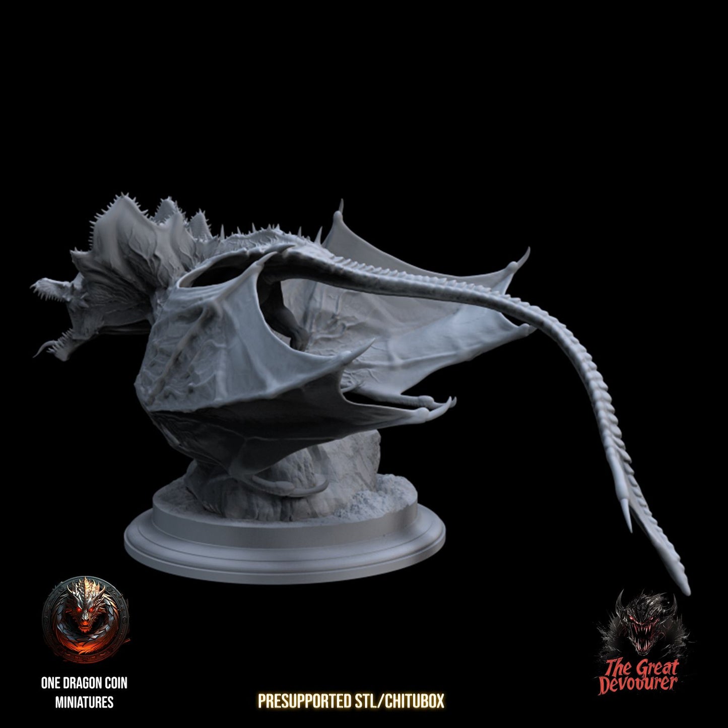 One Dragon Coin - Devourer Demon - DnD/TTRPG Figure/Miniature