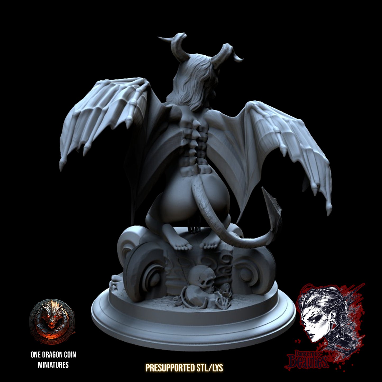 One Dragon Coin - Meleen, Succubus - DnD/TTRPG Figure/Miniature