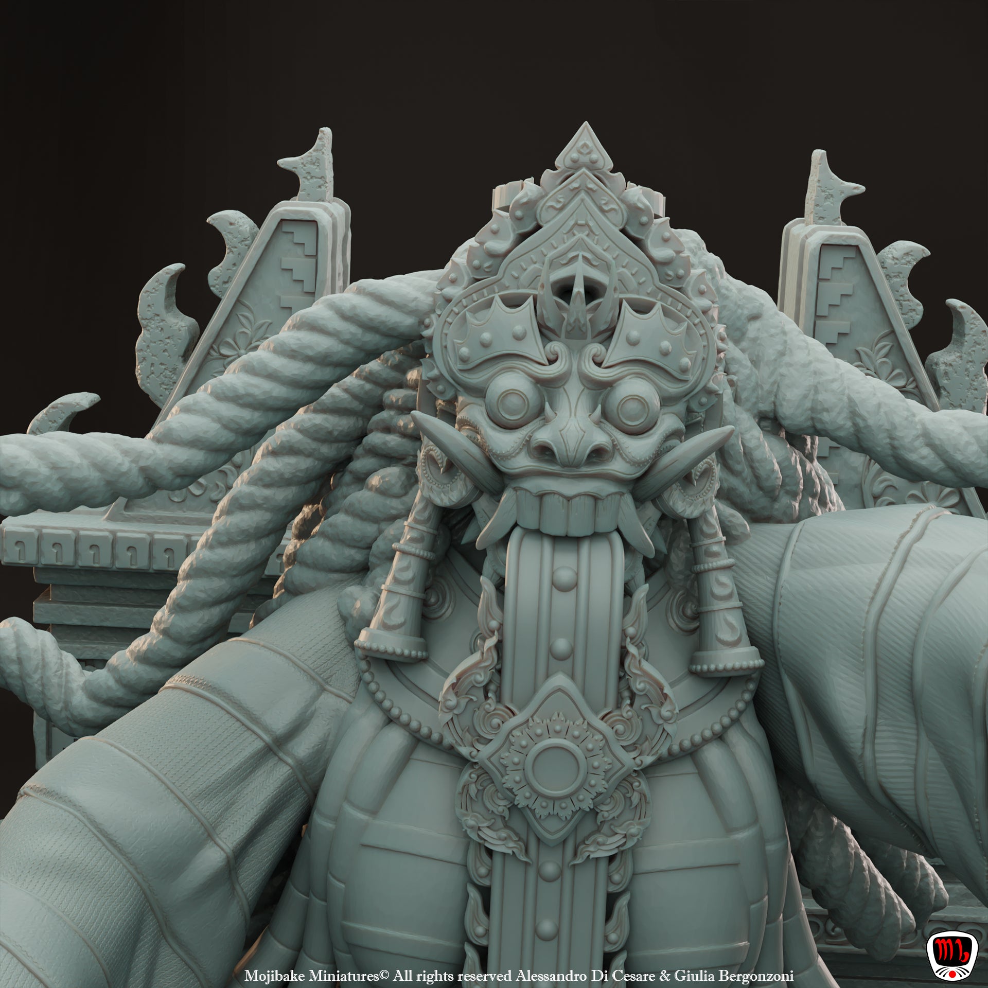 Mojibake - Hidden in the Shadows - Bali Randga - 120mm Pin Up/Figure/Model/Diorama - Helios3DPrinting