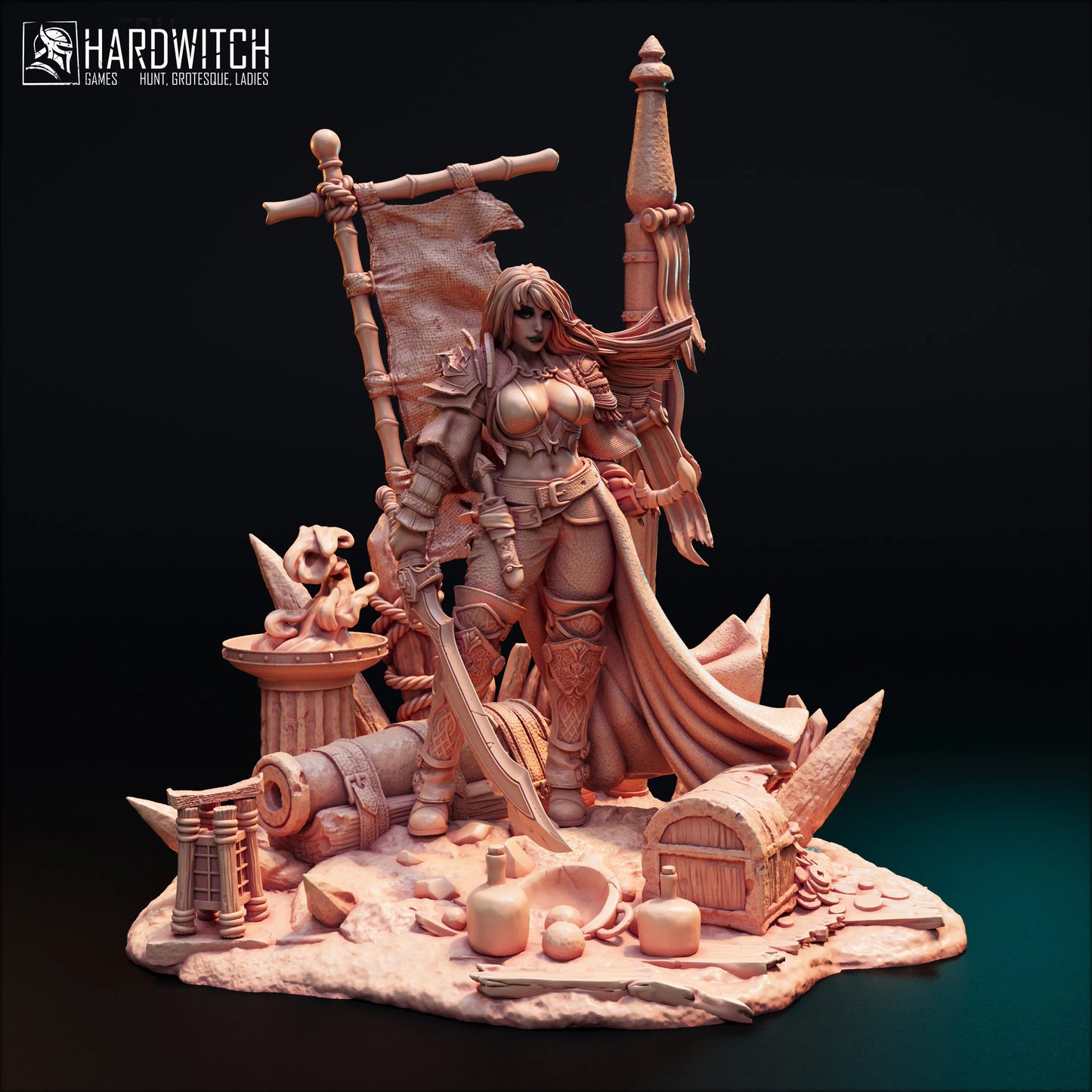 HardWitch Games - Violet Gorme - 75mm Pin Up/Figure/Model/Diorama