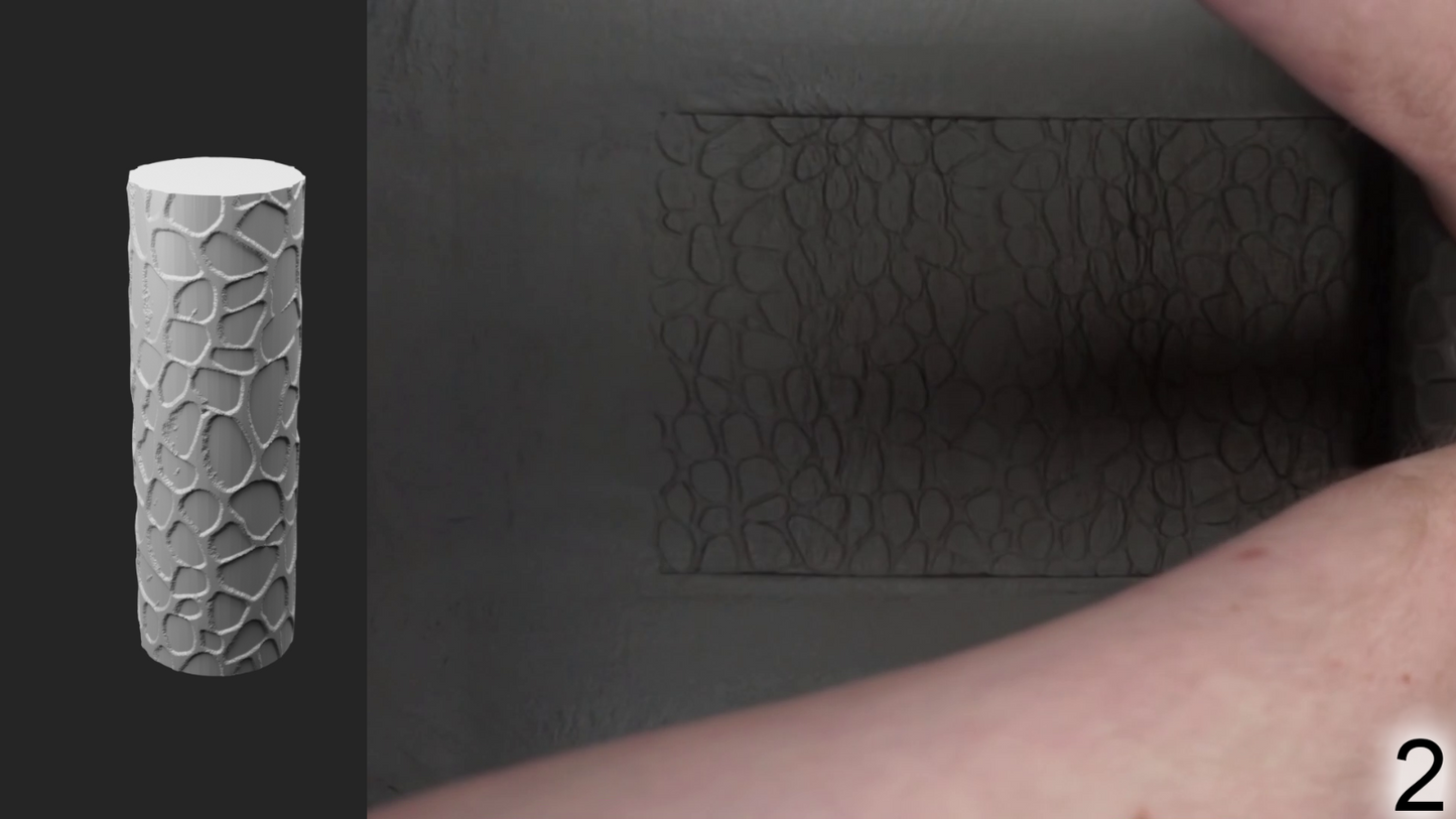 Jorrit - Texture Rollers #02 - Clay Roller for Scenery/TTRPG/Pottery Embossing