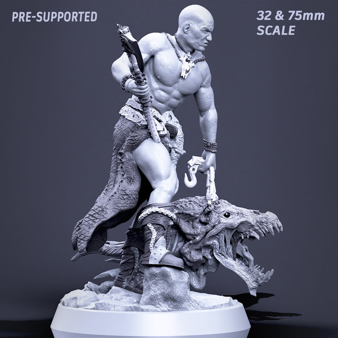 Printomancer - Boneflesh Warrior - 32/75mm Pin Up/Figure/Model/Diorama