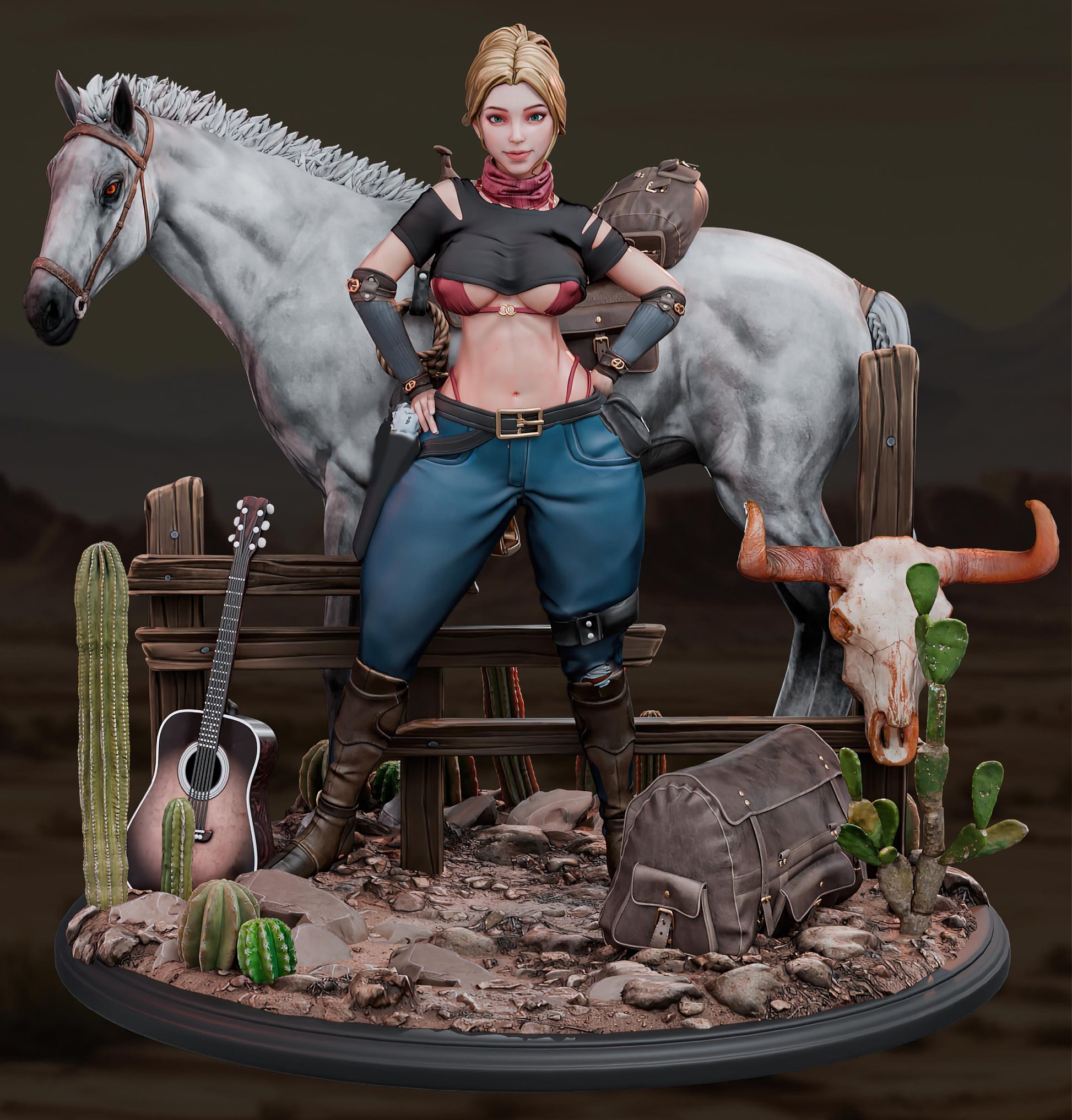 AMCM Studios - Ruby Colt - 32/75mm Pin Up/Figure/Model/Diorama - Helios3DPrinting