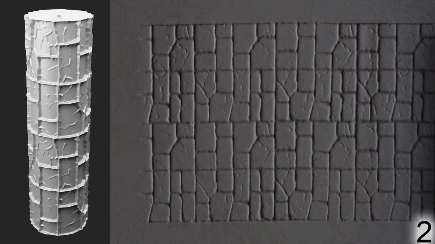 Jorrit - Texture Rollers #11 - Clay Roller for Scenery/TTRPG/Pottery Embossing
