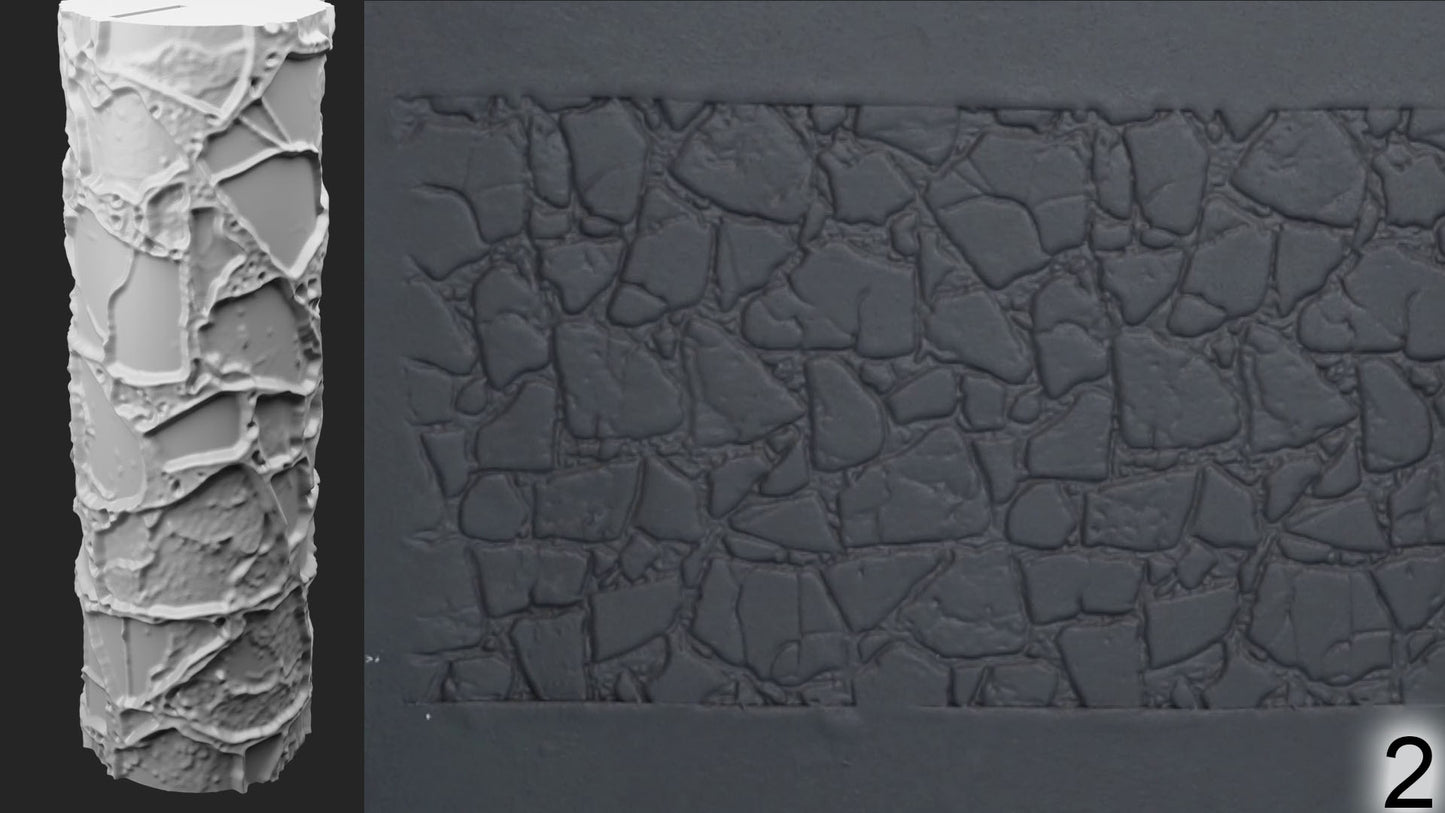 Jorrit - Texture Rollers #19 - Clay Roller for Scenery/TTRPG/Pottery Embossing